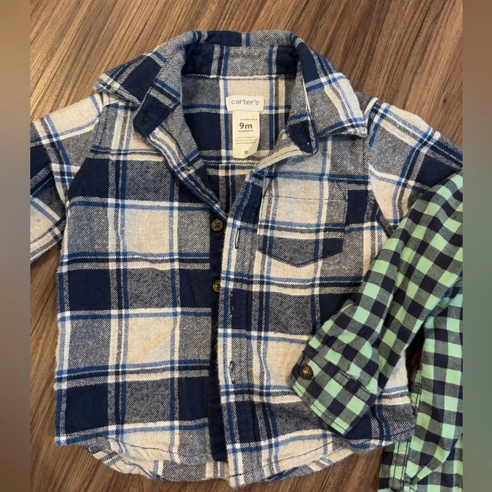 2 Button Downs and Jeans Bundle Size 9 Months 6-12 Months